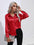 Women's Satin V-Neck Blouse