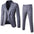 Korean Style Men Blazer Vest Pants Set Casual Business Buttons Cuff Blazer Vest Trousers Men Suit Wedding Groom Formal Suit